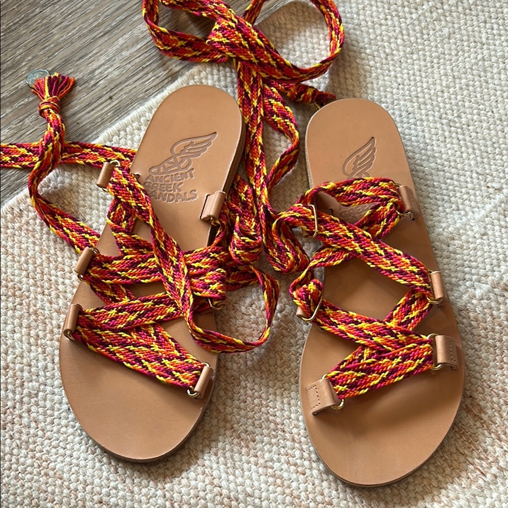 Women's Multicolor Ancient Greek Sandals 36